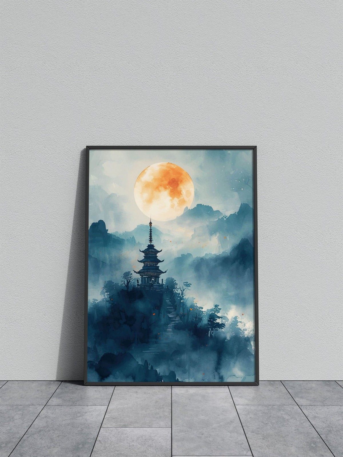 Pagoda Japan Nature Asian Style Poster | Wall Art for Home & Office | High-Quality Print - High-Quality Premium Wall Art Decor Sticker
