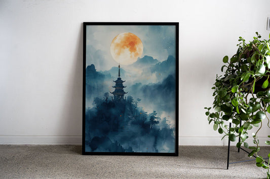 Pagoda Japan Nature Asian Style Poster | Wall Art for Home & Office | High-Quality Print