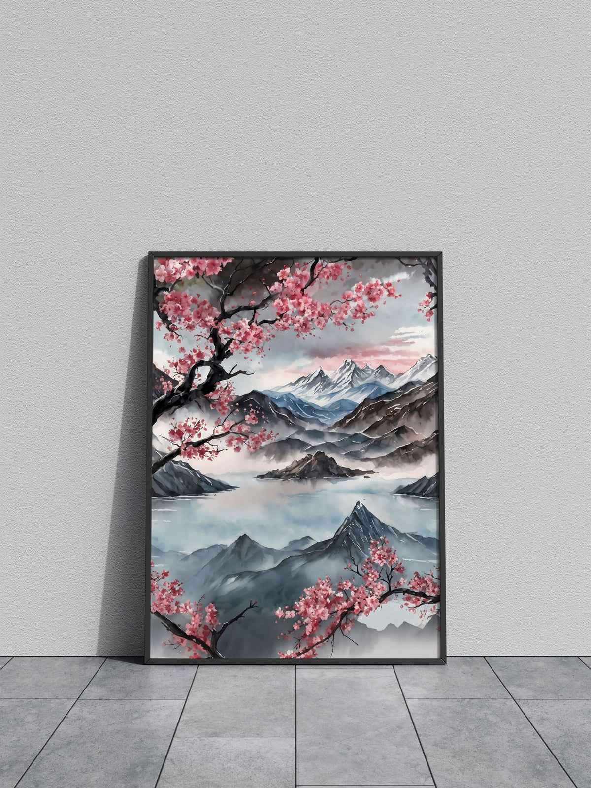Painted Chinese landscape Asian Style Poster | Wall Art for Home & Office | High-Quality Print - High-Quality Premium Wall Art Decor Sticker