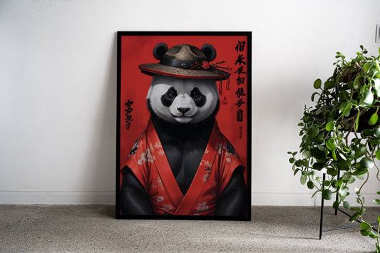 Panda Kimono Asian Style Poster | Wall Art for Home & Office | High-Quality Print