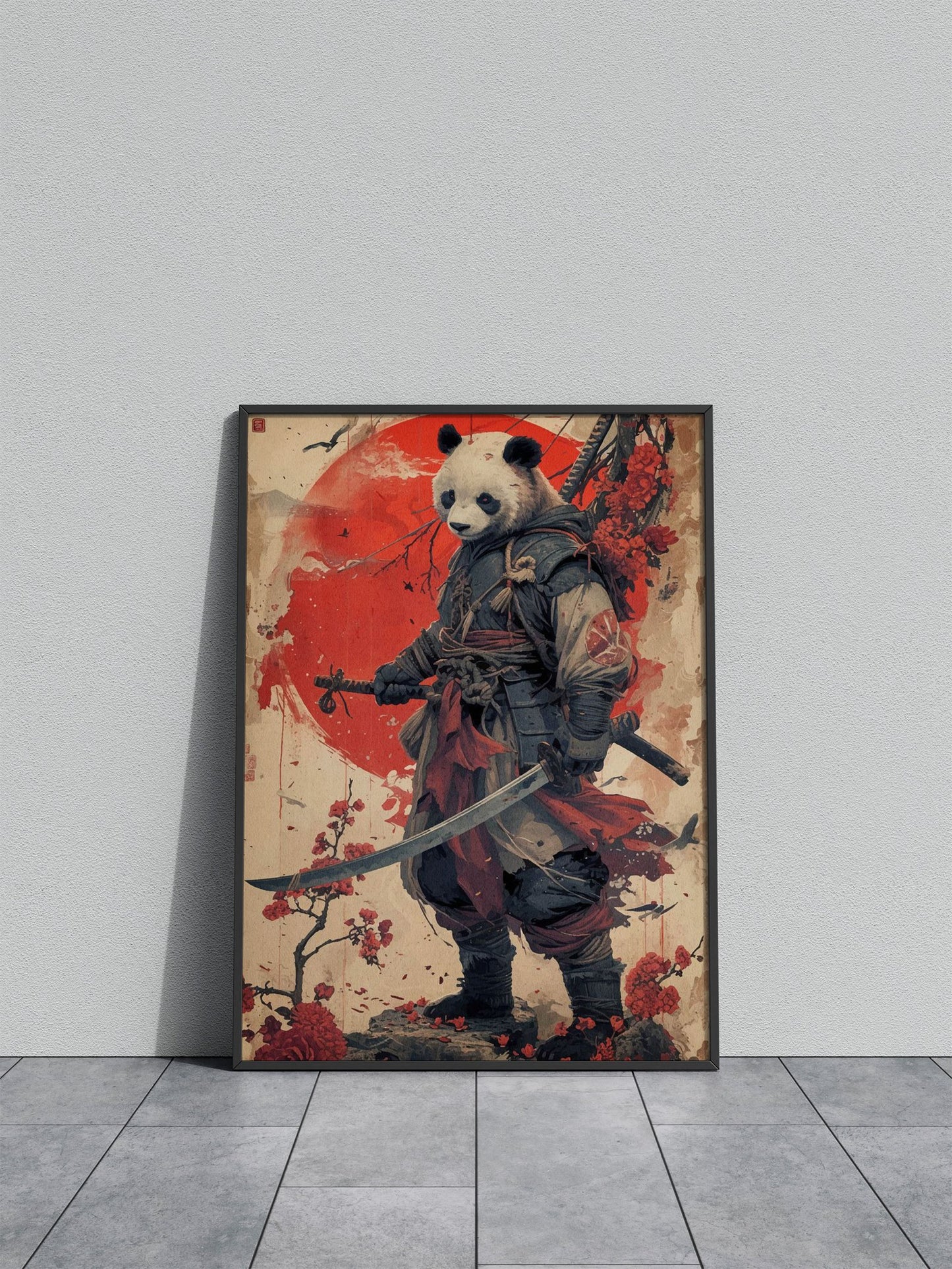 Panda Warrior Japan Asian Style Poster | Wall Art for Home & Office | High-Quality Print