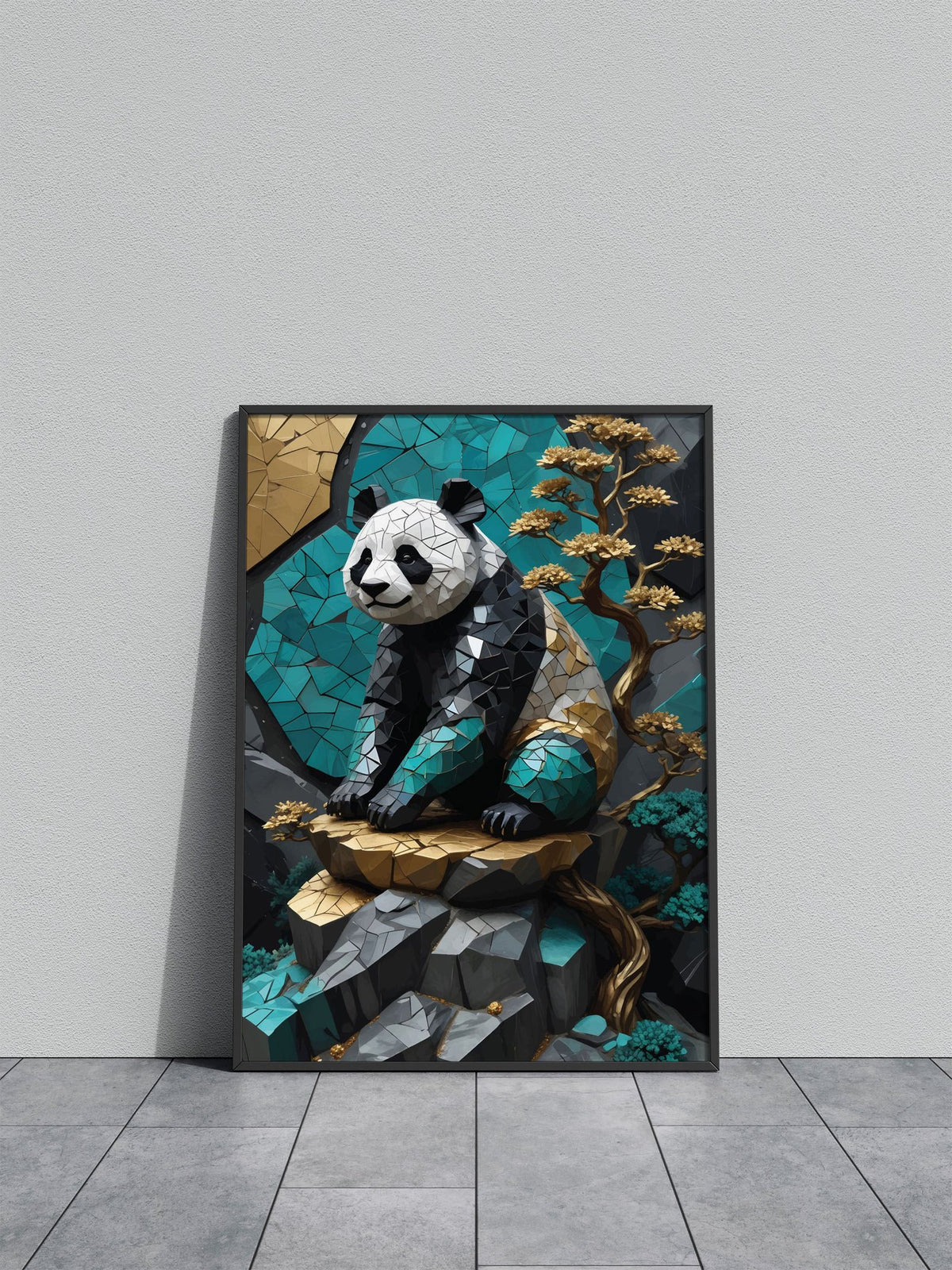 Panda kintsugi Asian Style Poster | Wall Art for Home & Office | High-Quality Print - High-Quality Premium Wall Art Decor Sticker
