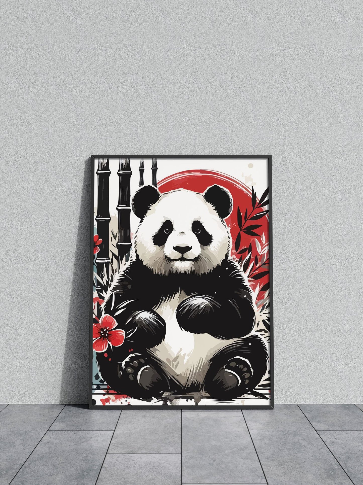 Pandas smile for you Asian Style Poster | Wall Art for Home & Office | High-Quality Print