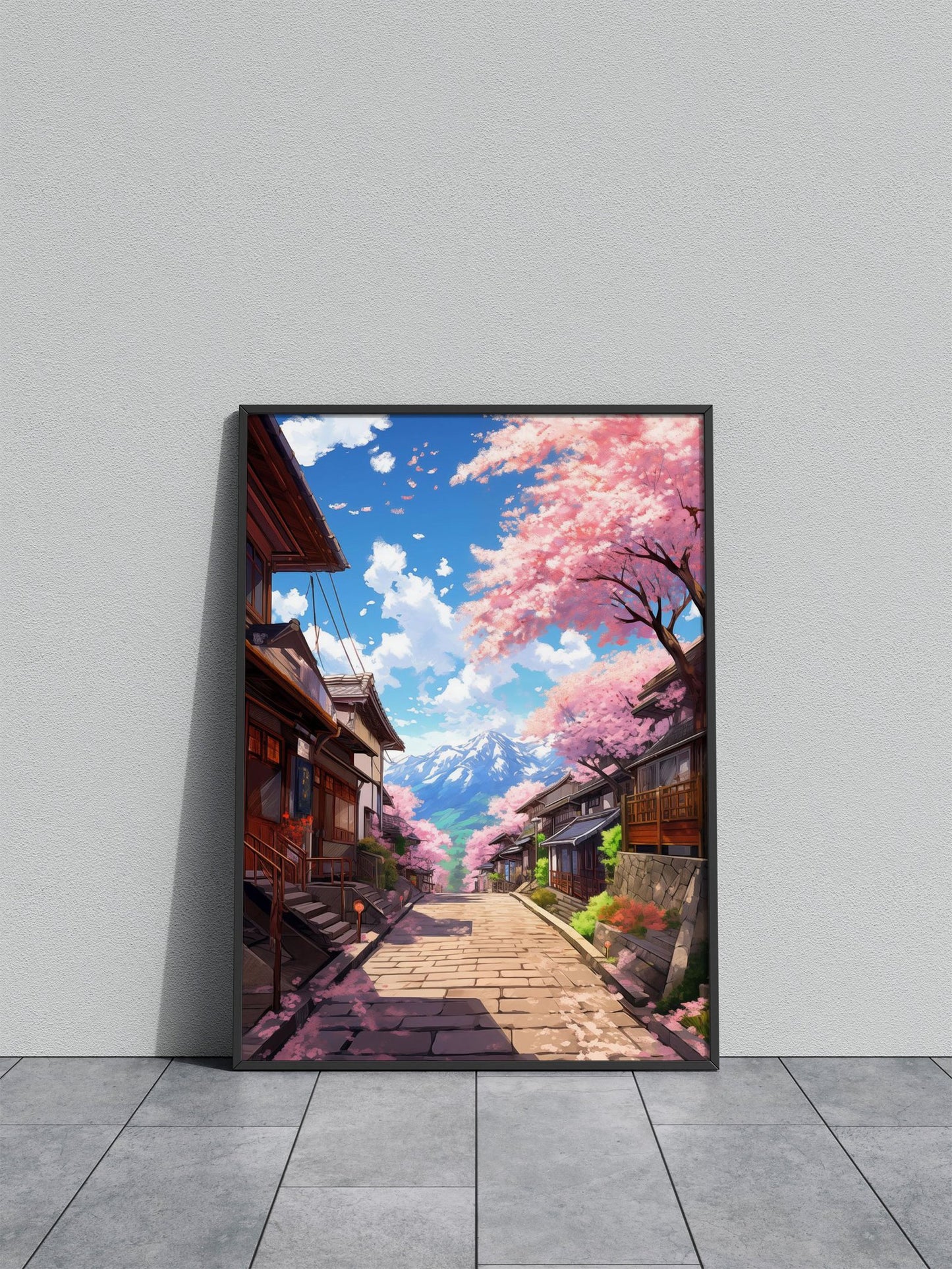 Pastel Fuji Asian Style Poster | Wall Art for Hom e & Office | High-Quality Print
