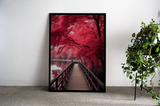 Pathway cherry blossom Asian Style Poster | Wall Art for Home & Office | High-Quality Print