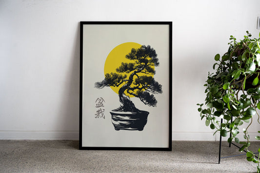 Peaceful Bonsai Tree Asian Style Poster | Wall Art for Home & Office | High-Quality Print