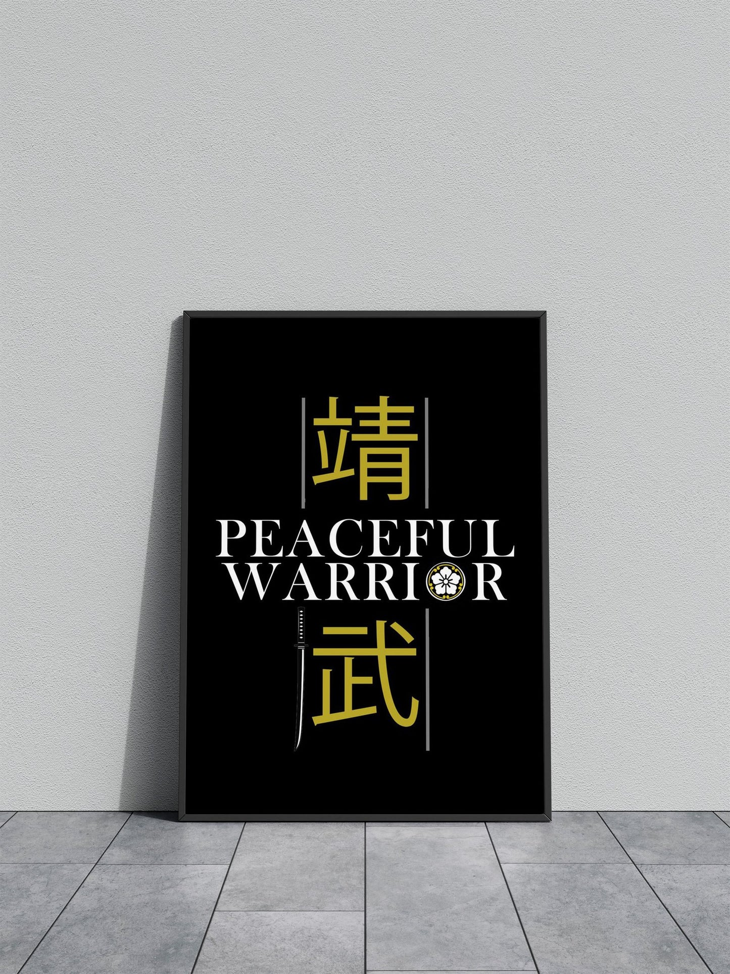 Peaceful Warrior Asian Style Poster | Wall Art f or Home & Office | High-Quality Print