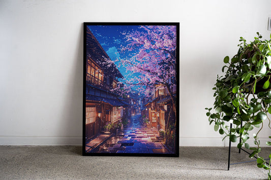 Petal Street Asian Style Poster | Wall Art for Ho me & Office | High-Quality Print