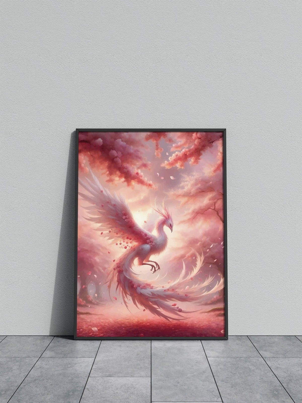 Phoenix sakura Japan Asian Style Poster | Wal l Art for Home & Office | High-Quality Print - High-Quality Premium Wall Art Decor Sticker