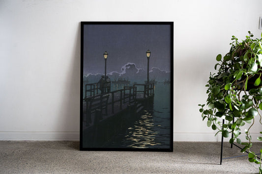 Pier at Otaru Asian Style Poster | Wall Art for H ome & Office | High-Quality Print