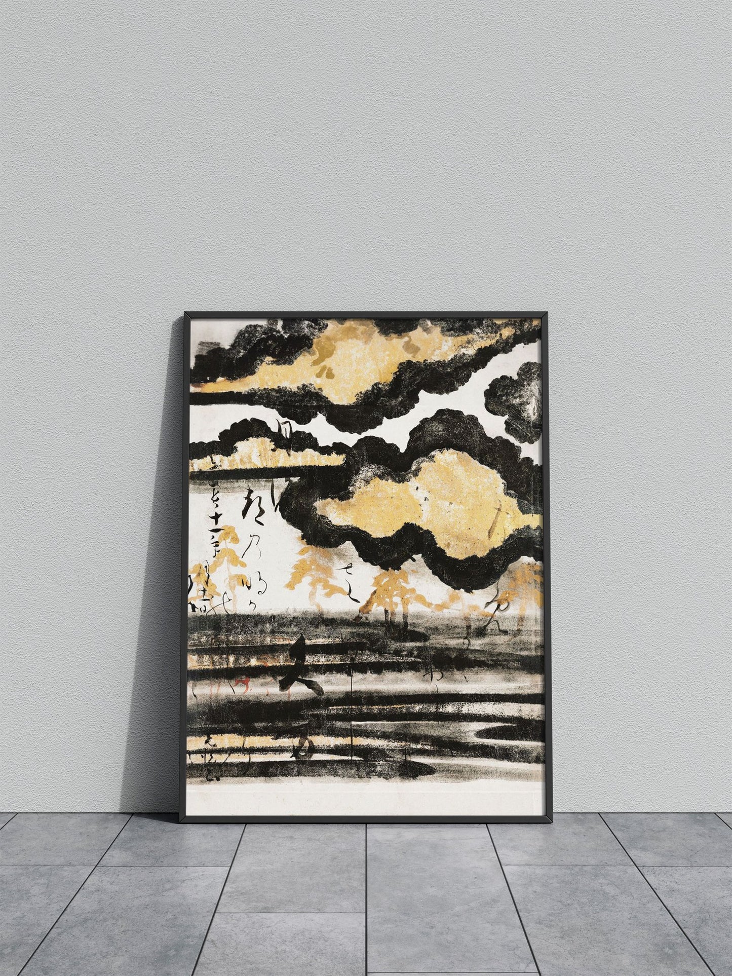 Pine on a Beach Asian Style Poster | Wall Art f or Home & Office | High-Quality Print