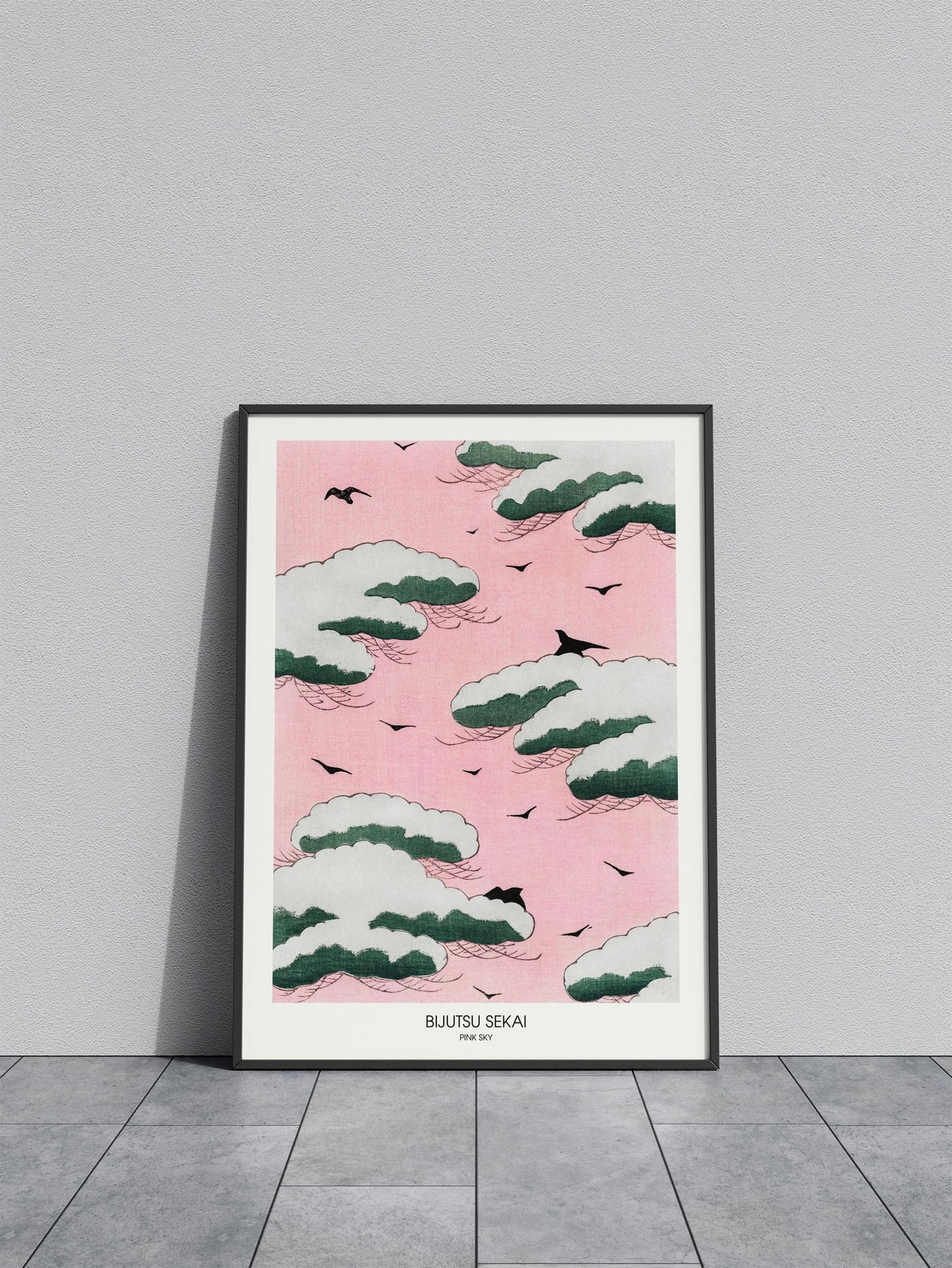 Pink sky illustration Asian Style Poster | Wall A rt for Home & Office | High-Quality Print