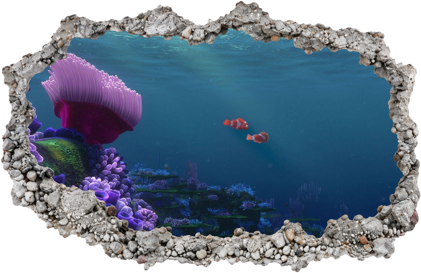 Pixar Finding Nemo Underwater Kids Room Decor 3D Wall Hole Decal 187