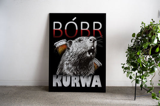 Polish Meme Bobr Kurwa Asian Style Poster | Wall Art for Home & Office | High-Quality Print