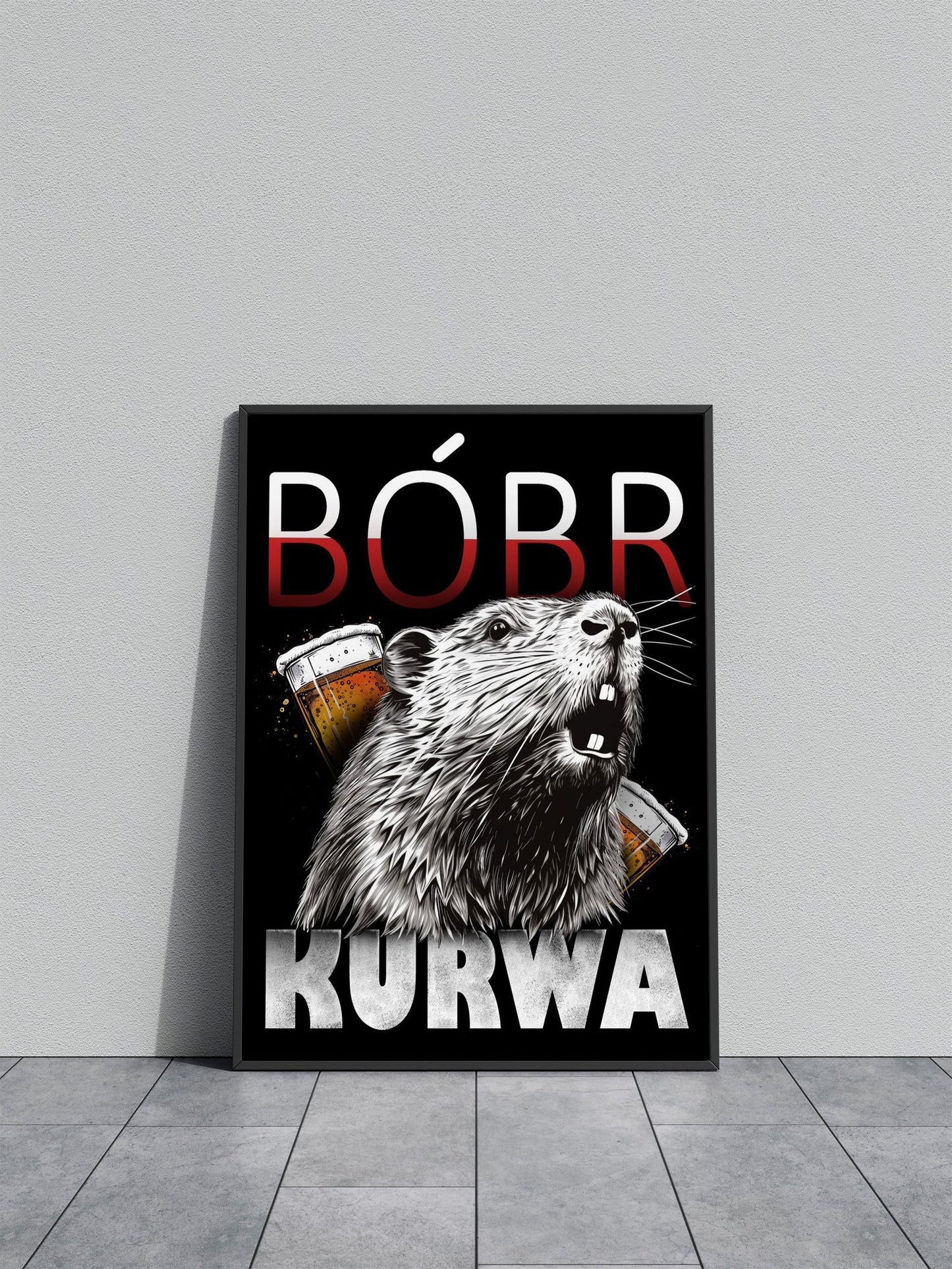 Polish Meme Bobr Kurwa Asian Style Poster |  Wall Art for Home & Office | High-Quality Print