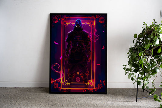 Posters Ninja Neon Asian Style Poster | Wall A rt for Home & Office | High-Quality Print
