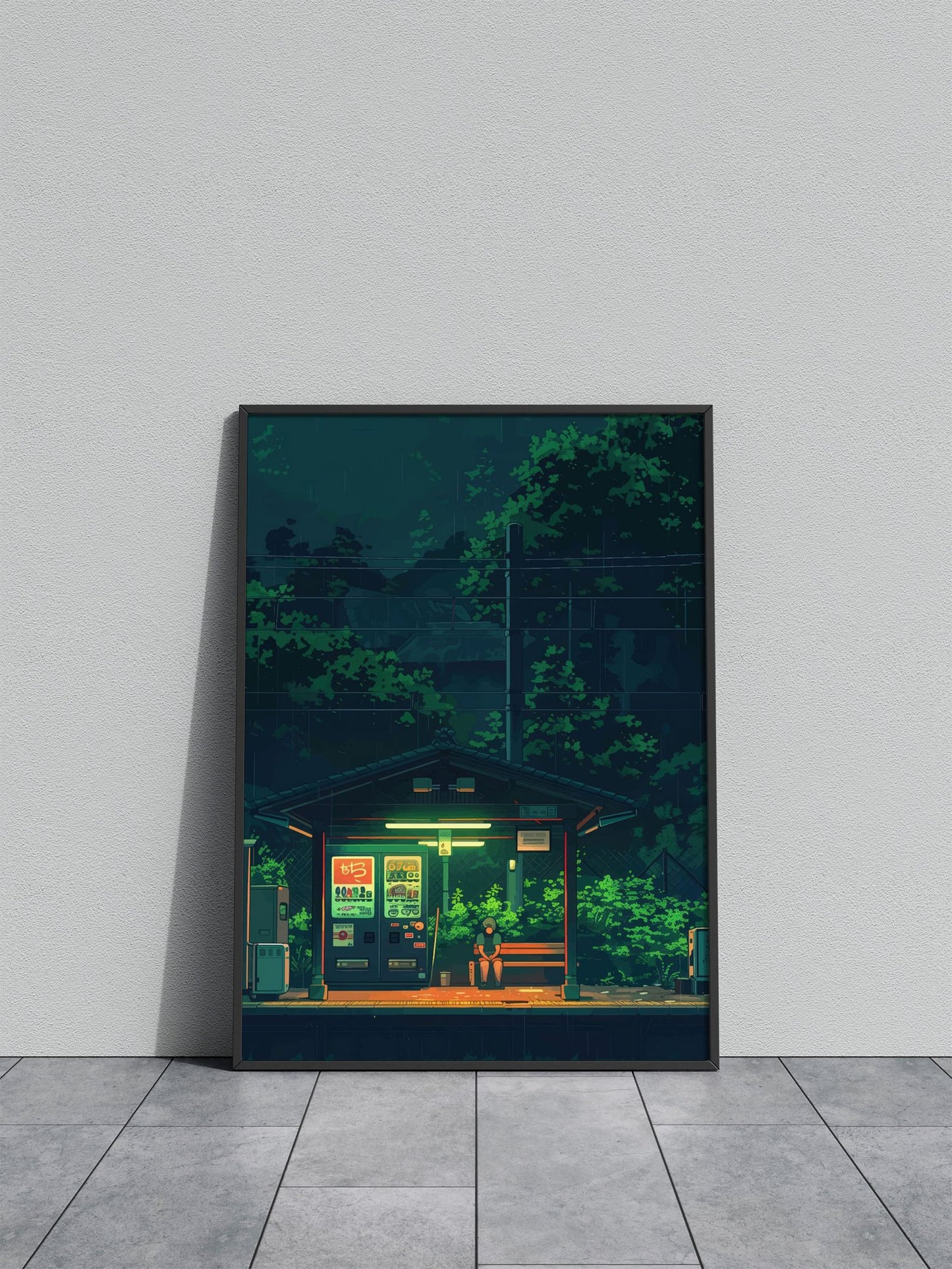 Quiet Wait Asian Style Poster | Wall Art for Ho me & Office | High-Quality Print