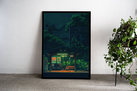 Quiet Wait Asian Style Poster | Wall Art for Ho me & Office | High-Quality Print