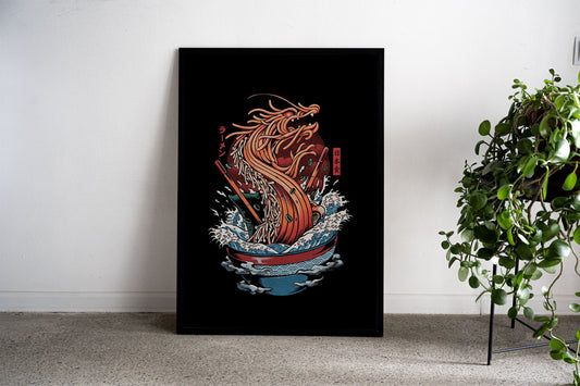 RAMEN DRAGON Asian Style Poster | Wall Art for Home & Office | High-Quality Print