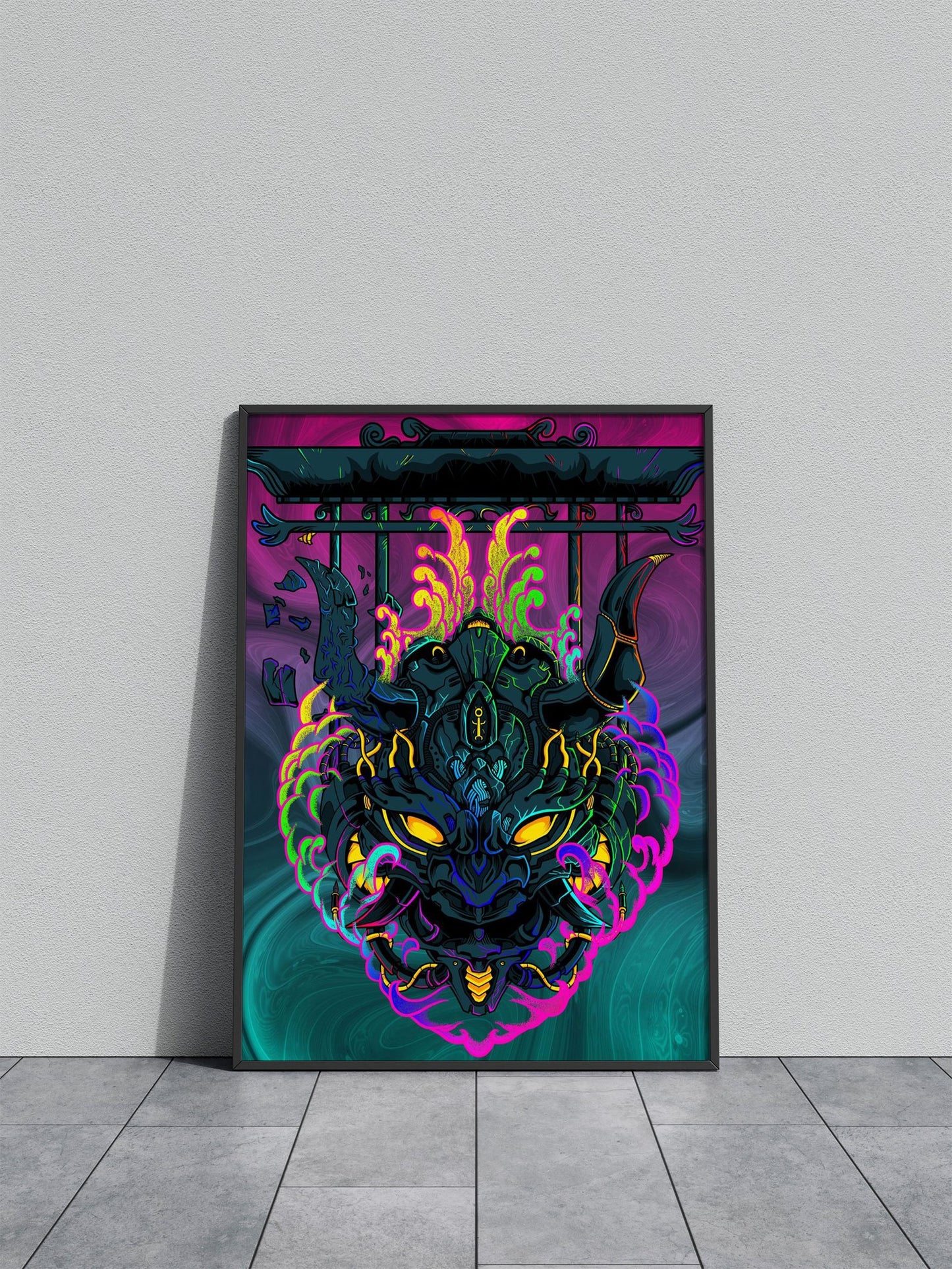 Rainbow of The Demon Asian Style Poster | W all Art for Home & Office | High-Quality Print