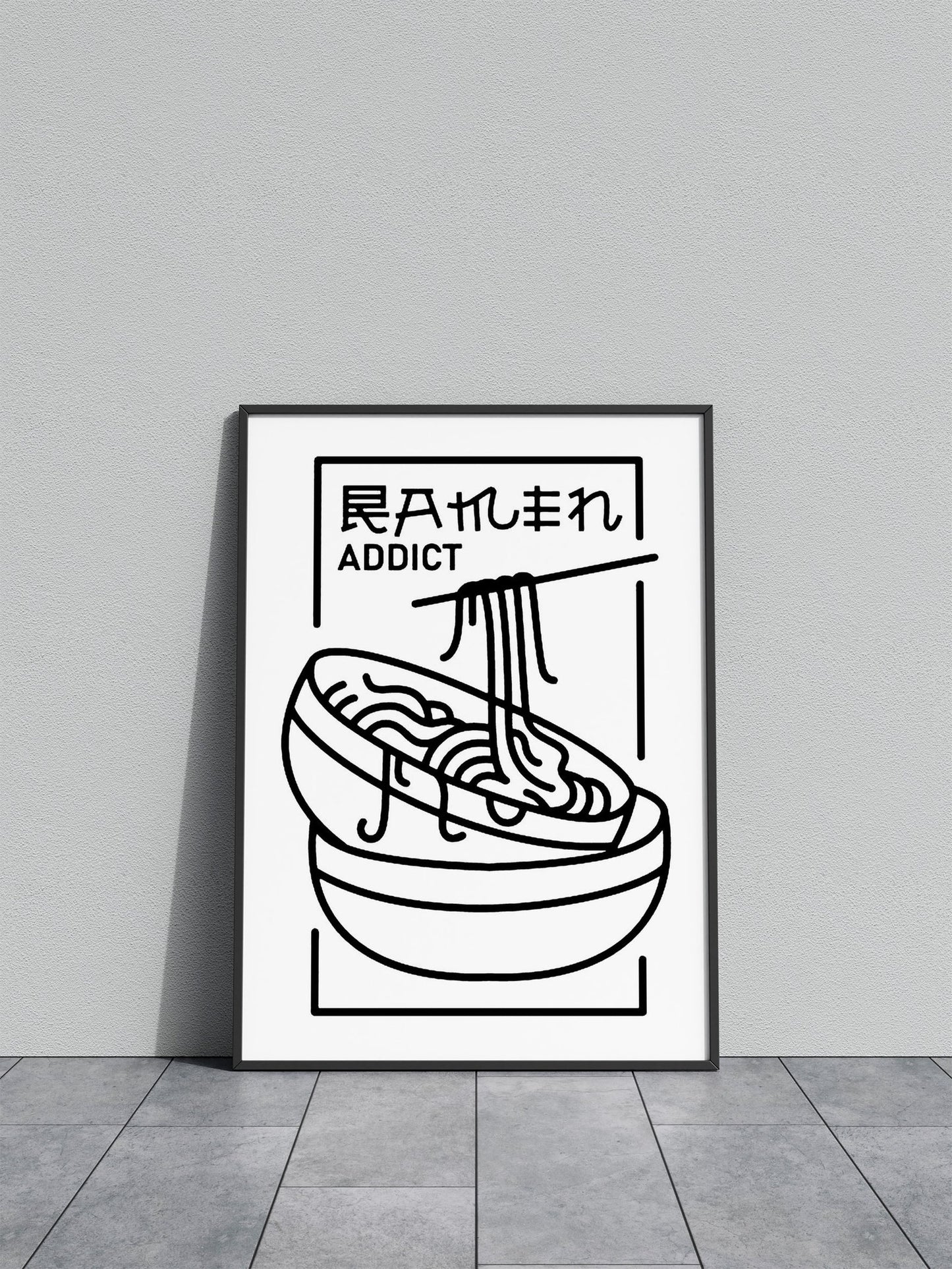 Ramen Addict Illustration Asian Style Poster | Wall Art for Home & Office | High-Quality Print