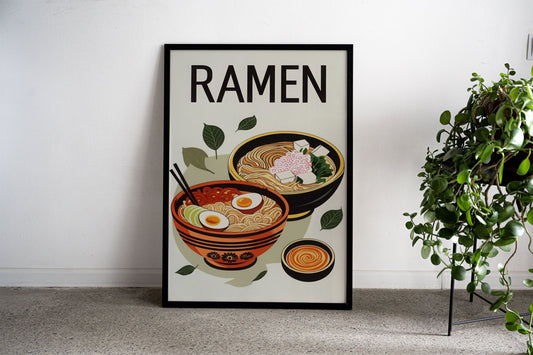 Ramen Bowls japanese Food Asian Style Poste r | Wall Art for Home & Office | High-Quality Print