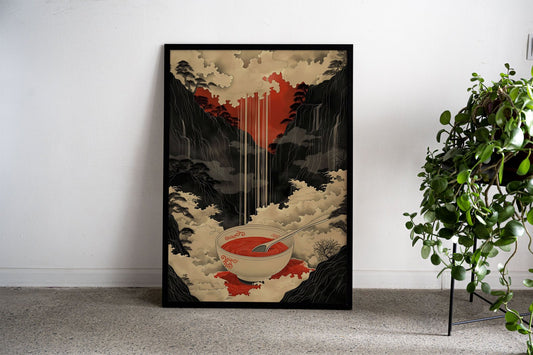 Ramen Food Asian Style Poster | Wall Art for H ome & Office | High-Quality Print