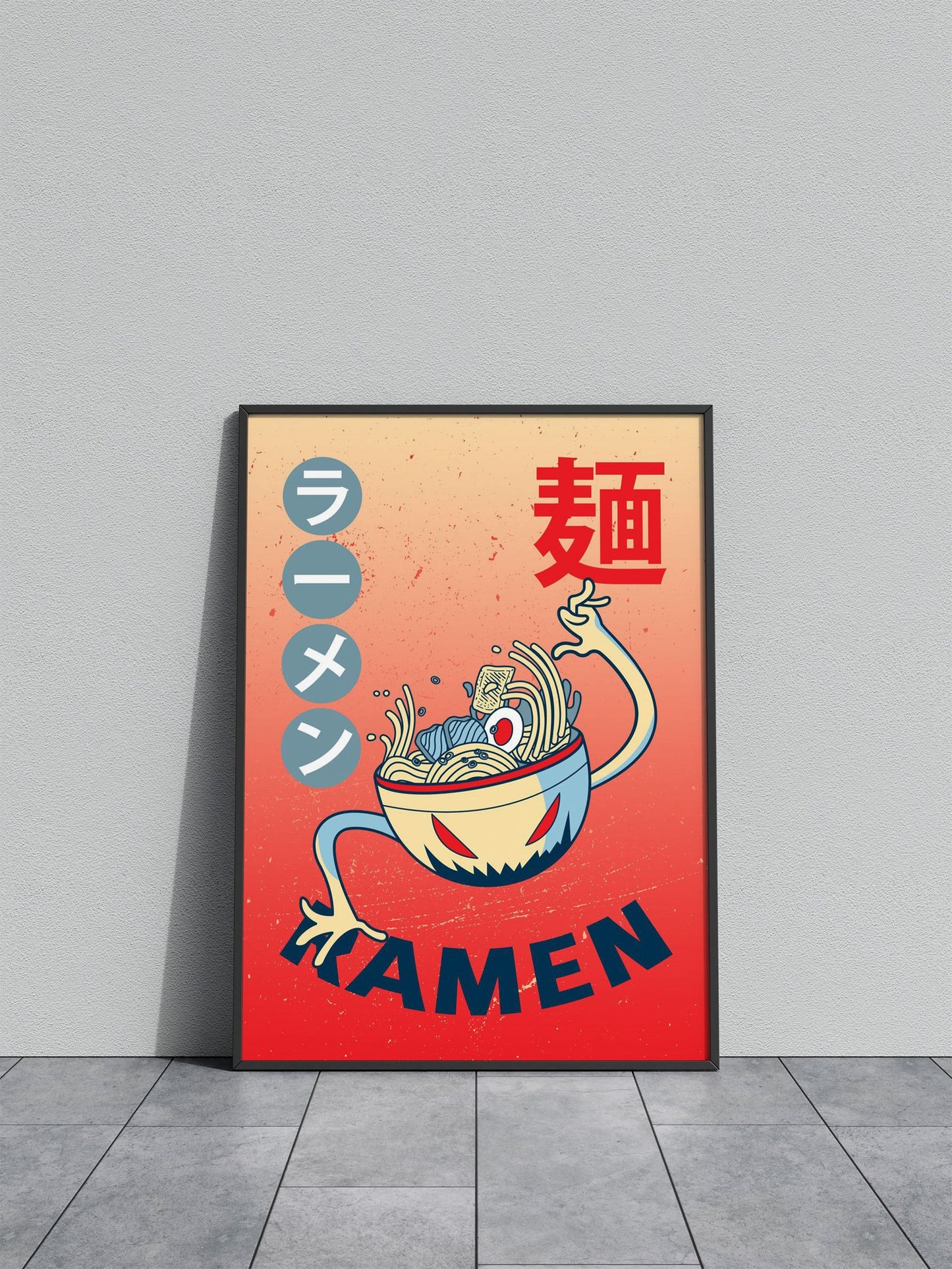 Ramen Noodles Bowl Foodie Asian Style Poster | Tasty Unframed Wall Art Print for Kitchen, Home & Office | High-Quality | Multiple Sizes Available