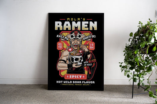 Ramen of Doom Asian Style Poster | Dramatic Unframed Wall Art Print for Bold Kitchen, Home & Office Decor | High-Quality | Multiple Sizes Available