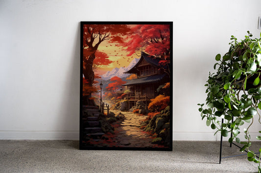 Rays of Sunshine Asian Style Poster | Radiant Unframed Wall Art Print for Home & Office Decor | Premium Quality | Multiple Sizes Available