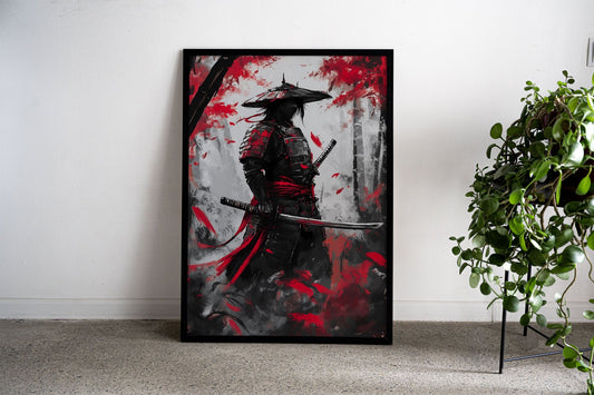 Red Ghost Asian Style Poster | Wall Art for Home & Office | High-Quality Print