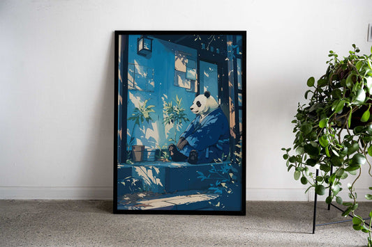 Relaxing Japanese Panda Asian Style Poster | Wall Art for Home & Office | High-Quality Print - High-Quality Visual Display