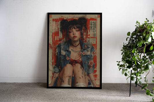 Retro Japanese Poster Asian Style Poster | Wall Art for Home & Office | High-Quality Print - High-Quality Visual Display