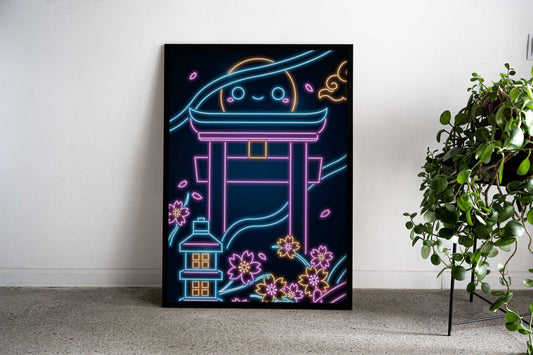 Retro Kawaii Landscape 1 Asian Style Poster | Wall Art for Home & Office | High-Quality Print - High-Quality Visual Display