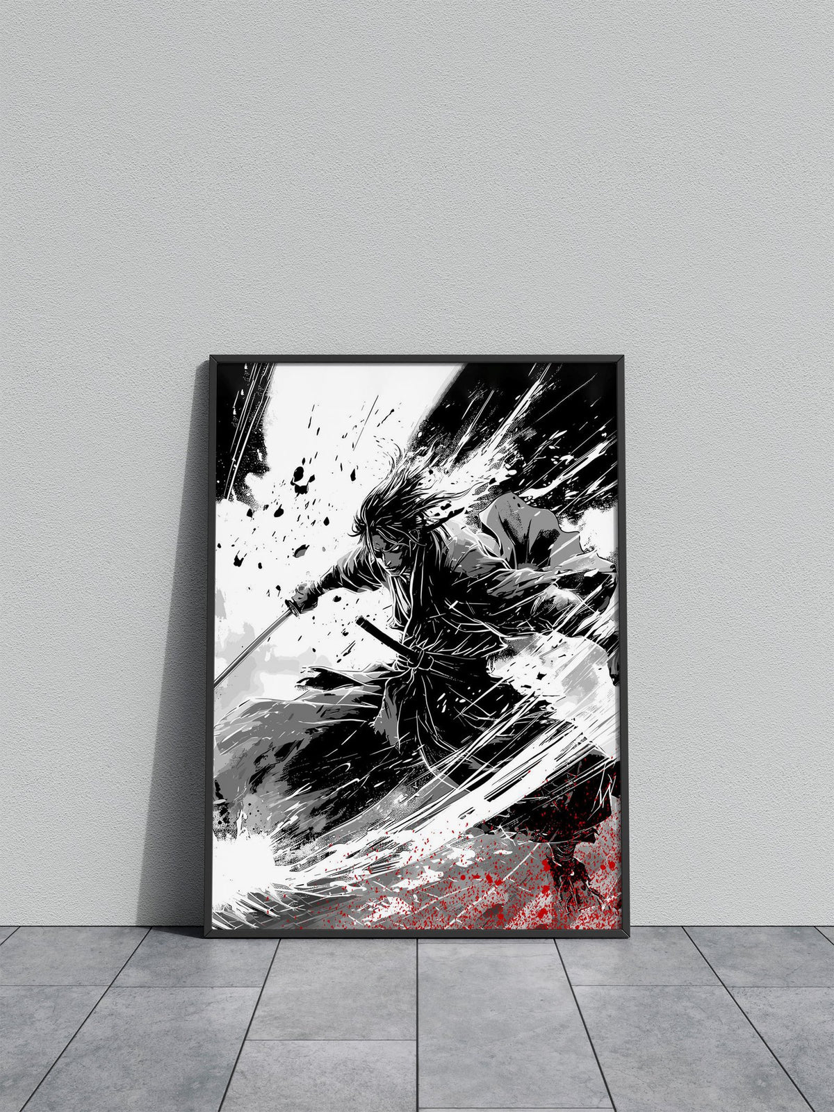 Samurai Anime Ink Asian Style Poster | Wall Art for Home & Office | High-Quality Print - High-Quality Visual Display