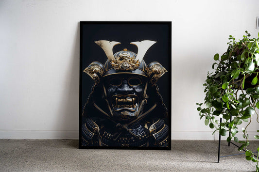 Samurai Armor Dark Gold Asian Style Poster | Wall Art for Home & Office | High-Quality Print - High-Quality Visual Display