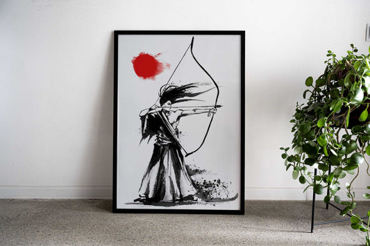 Samurai Bow Arrow Japan Asian Style Poster | Wall Art for Home & Office | High-Quality Print - High-Quality Visual Display