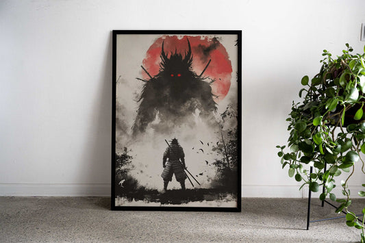Samurai Demon Japan Asian Style Poster | Wall Art for Home & Office | High-Quality Print - High-Quality Visual Display