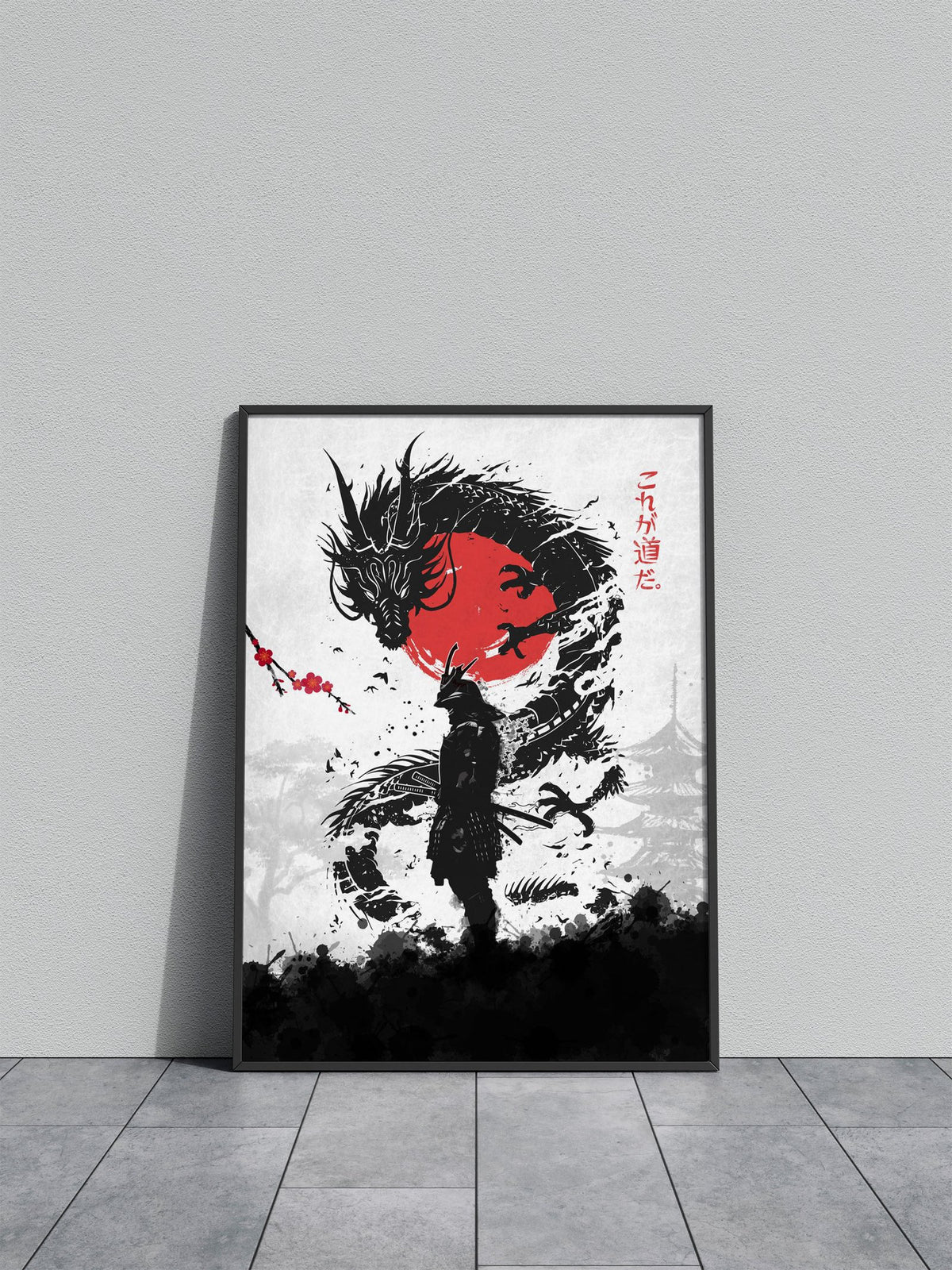 Samurai Dragon Asian Style Poster | Wall Art for Home & Office | High-Quality Print - High-Quality Visual Display