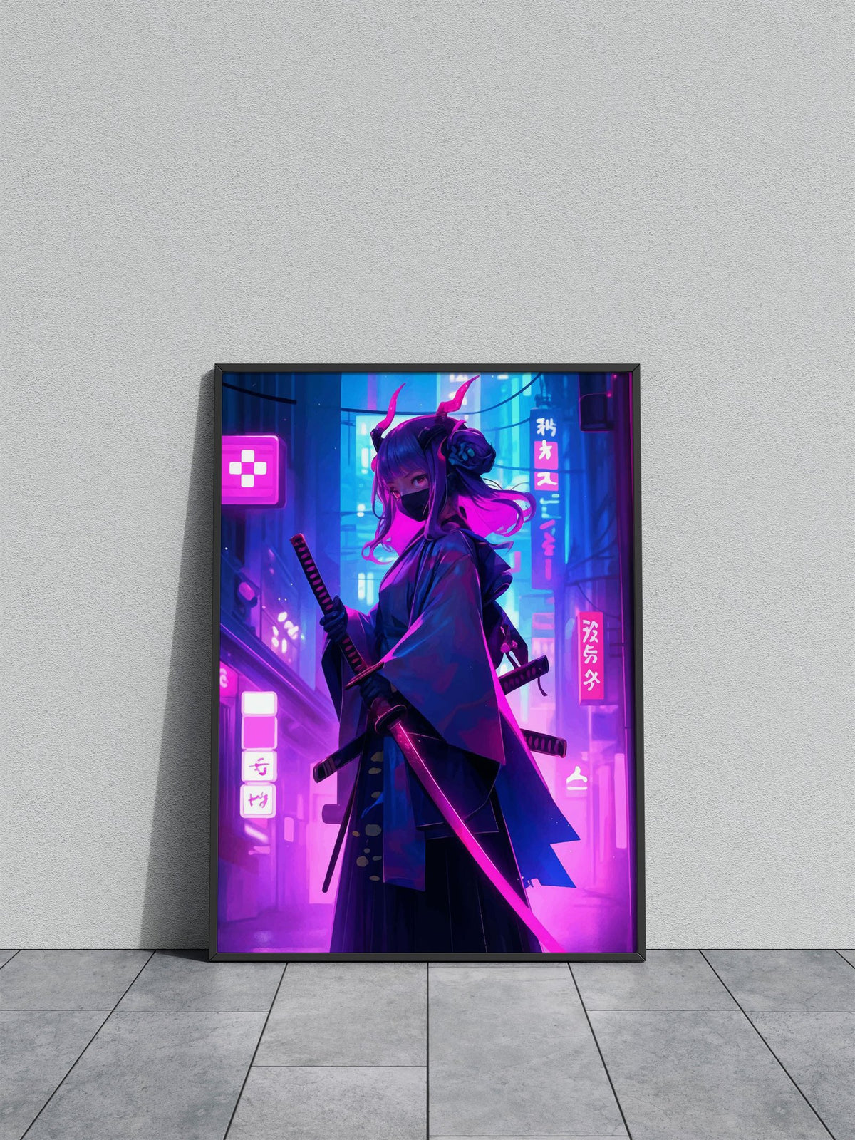 Samurai Geisha Japan Girl Asian Style Poster | Wall Art for Home & Office | High-Quality Print - High-Quality Visual Display