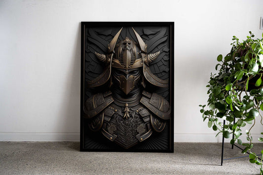 Samurai Gold Deco Asian Style Poster | Wall Art for Home & Office | High-Quality Print - High-Quality Visual Display