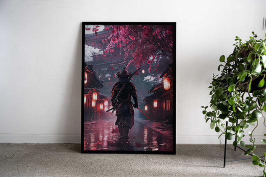 Samurai Japan Sakura Asian Style Poster | Wall Art for Home & Office | High-Quality Print - High-Quality Visual Display