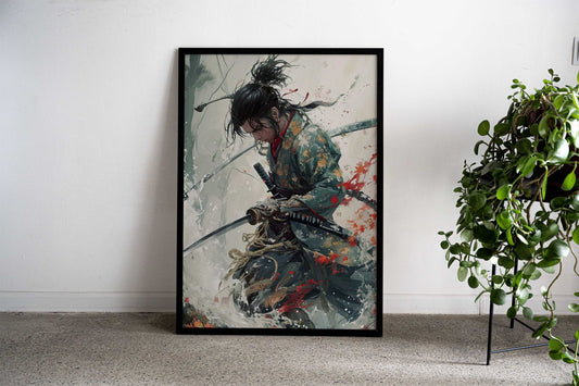 Samurai Japanese Geisha Asian Style Poster | Wall Art for Home & Office | High-Quality Print - High-Quality Visual Display