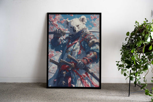 Samurai Koala Asian Style Poster | Wall Art for Home & Office | High-Quality Print - High-Quality Visual Display