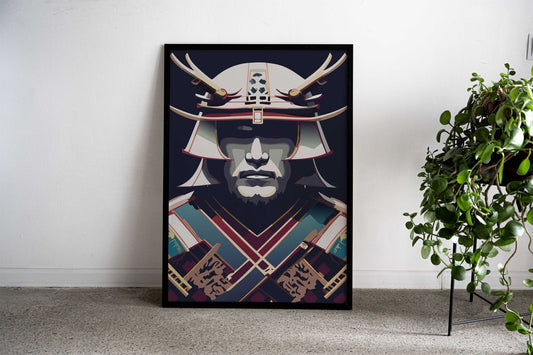 Samurai Portrait Asian Style Poster | Wall Art for Home & Office | High-Quality Print - High-Quality Visual Display