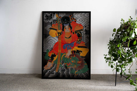 Samurai Vs Demon Asian Style Poster | Wall Art for Home & Office | High-Quality Print - High-Quality Visual Display