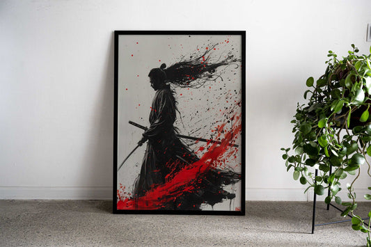 Samurai Warrior Art Print Martial Arts Kung Fu Asian Style Poster | Wall Art for Home & Office | High-Quality Print - High-Quality Visual Display