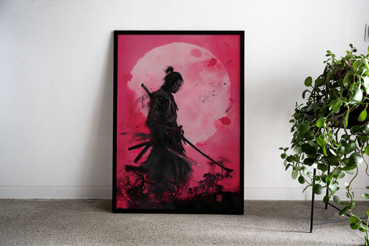 Samurai Warrior Ink Asian Style Poster | Wall Art for Home & Office | High-Quality Print - High-Quality Visual Display