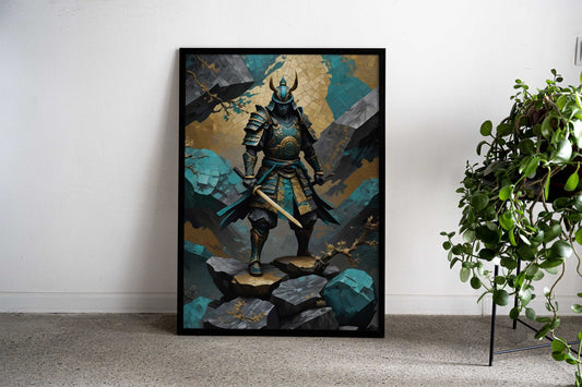 Samurai Warrior Kintsugi Asian Style Poster | Wall Art for Home & Office | High-Quality Print - High-Quality Visual Display