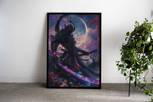Samurai Warrior in a Fantasy World Asian Style Poster | Wall Art for Home & Office | High-Quality Print - High-Quality Visual Display